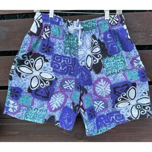 Vintage Gotcha 80s Swim Trunks Board Shorts Baggies Hawaiian Surfer Grunge S/M